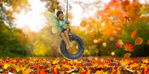 Fairy Garden Figurine, Tire Swing