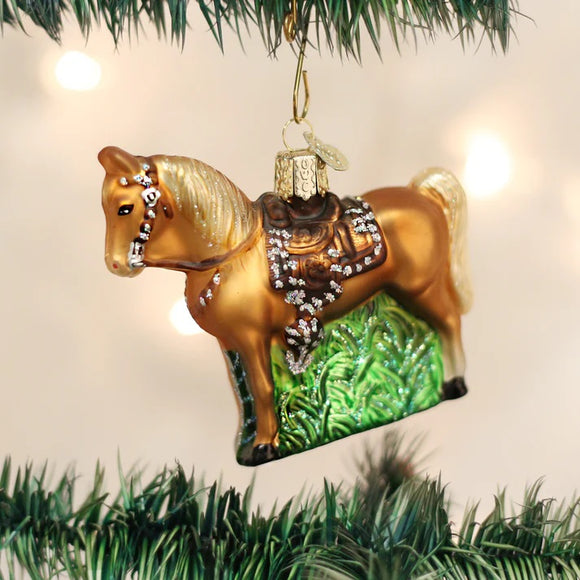 Old World Christmas Western Horse Ornament