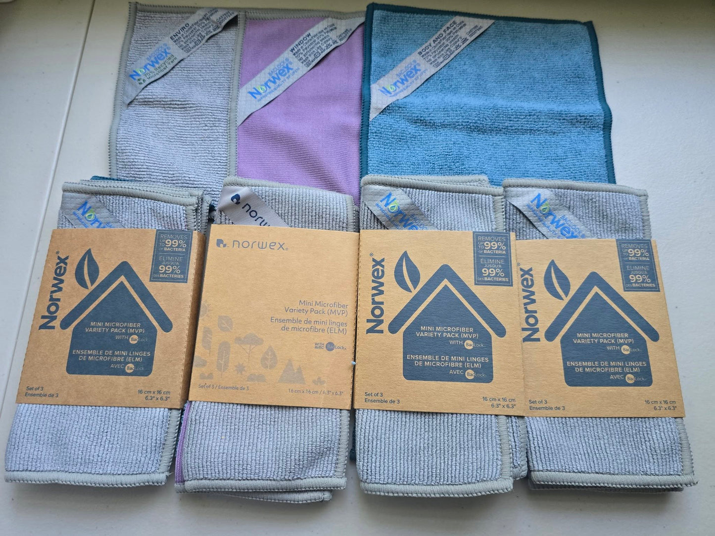 Norwex Mini Microfiber Variety Pack (MVP) - packaging