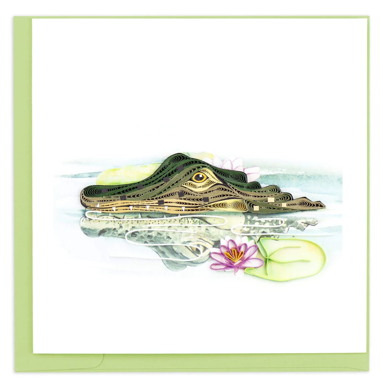 Quilled Alligator Greeting Card