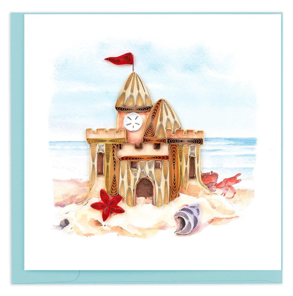 Quilled Greeting Card: Sand Castle New 2026