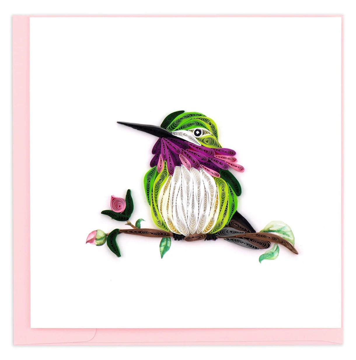 Quilled Calliope Hummingbird Greeting Card Retired