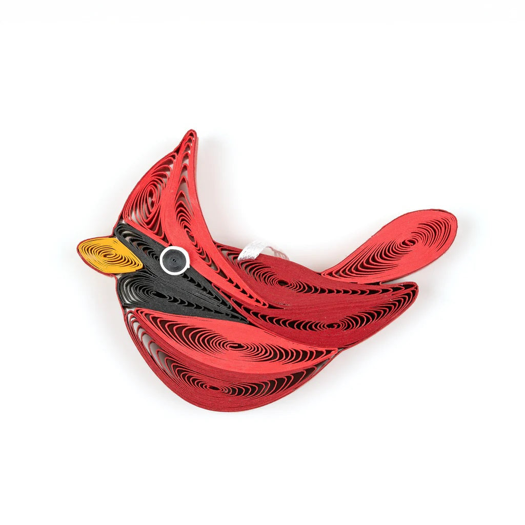 2D Quilled Cardinal Ornament