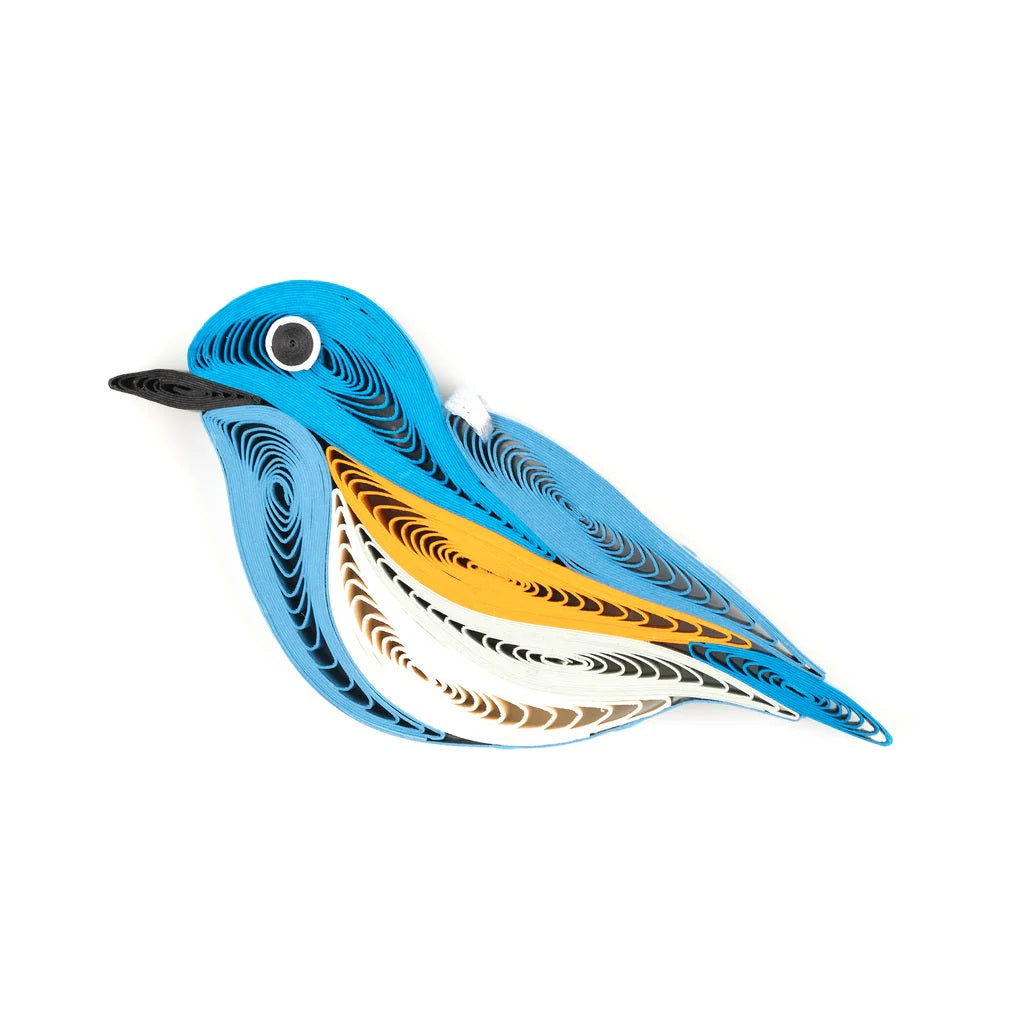 2D Quilled Bluebird Ornament