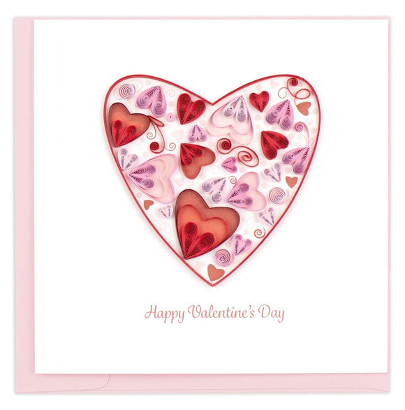Quilled Valentine's Heart Greeting Card Retired
