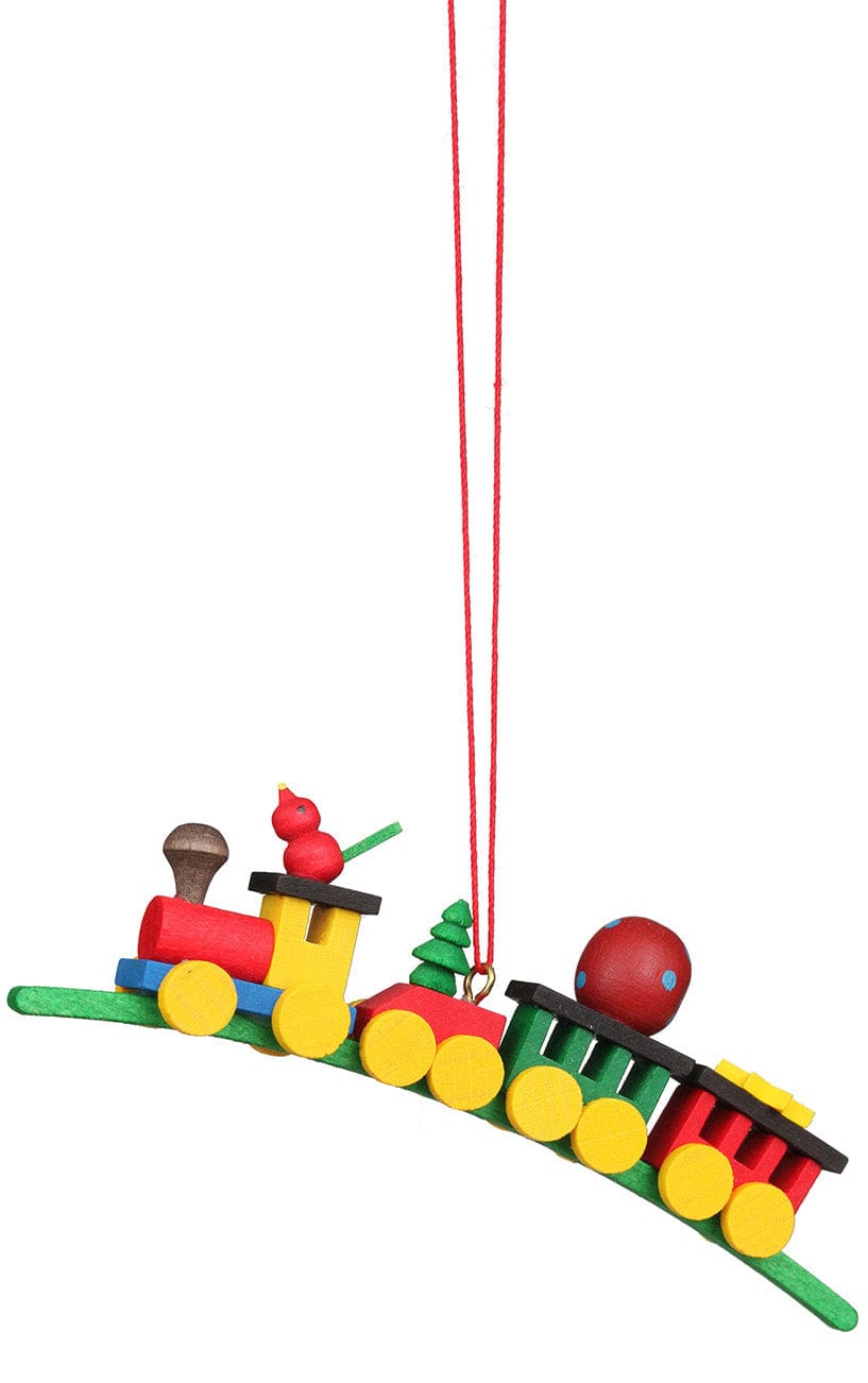 Christian Ulbricht Ornament - Colorful Wooden Train with Toys