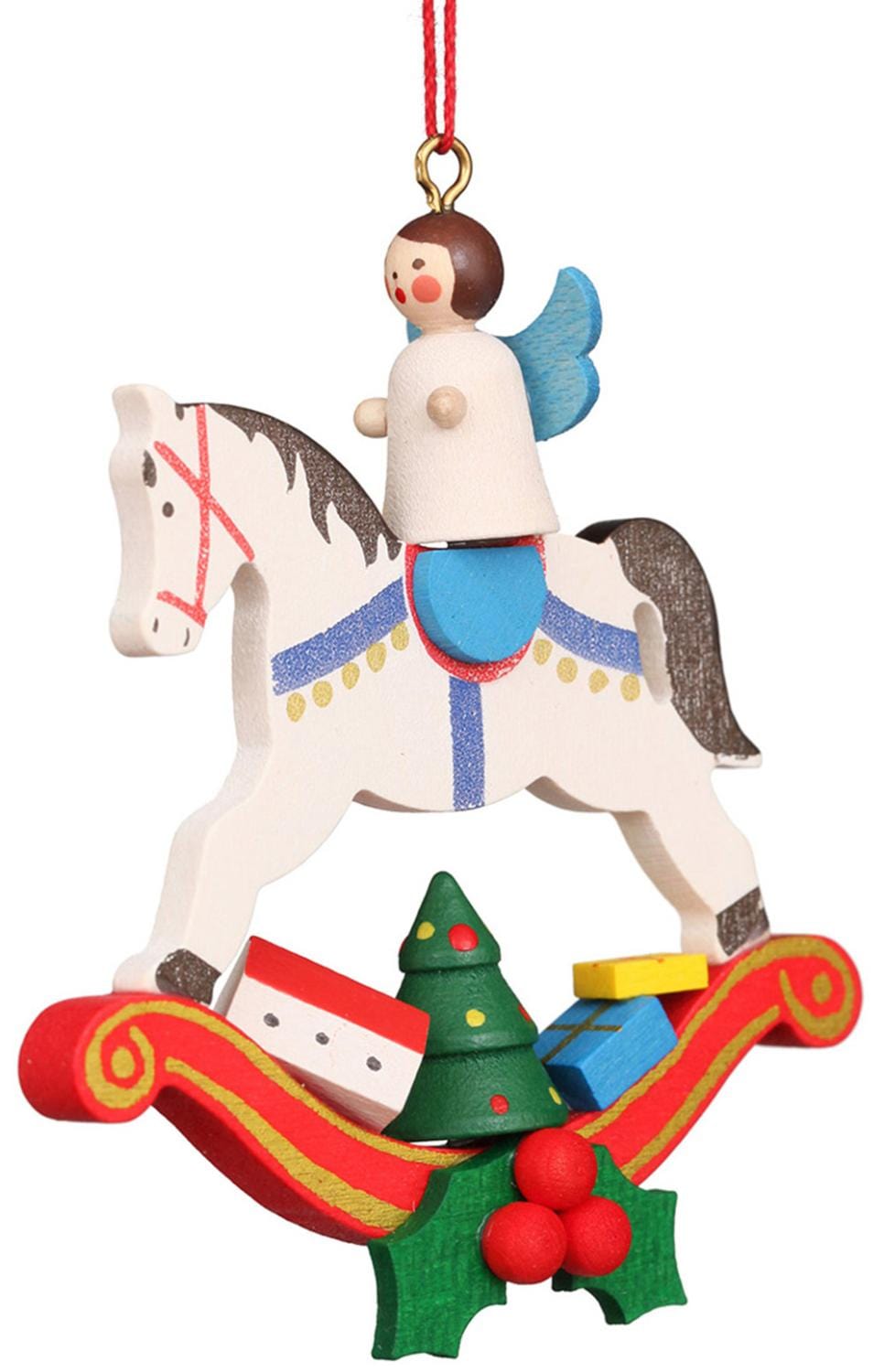 Christian Ulbricht Angel On Horse Wooden Ornament