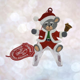 Ornament German Hand Painted Pewter Teddy Bear.