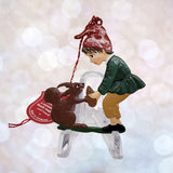 Ornament Pewter German Elf Squirrel.