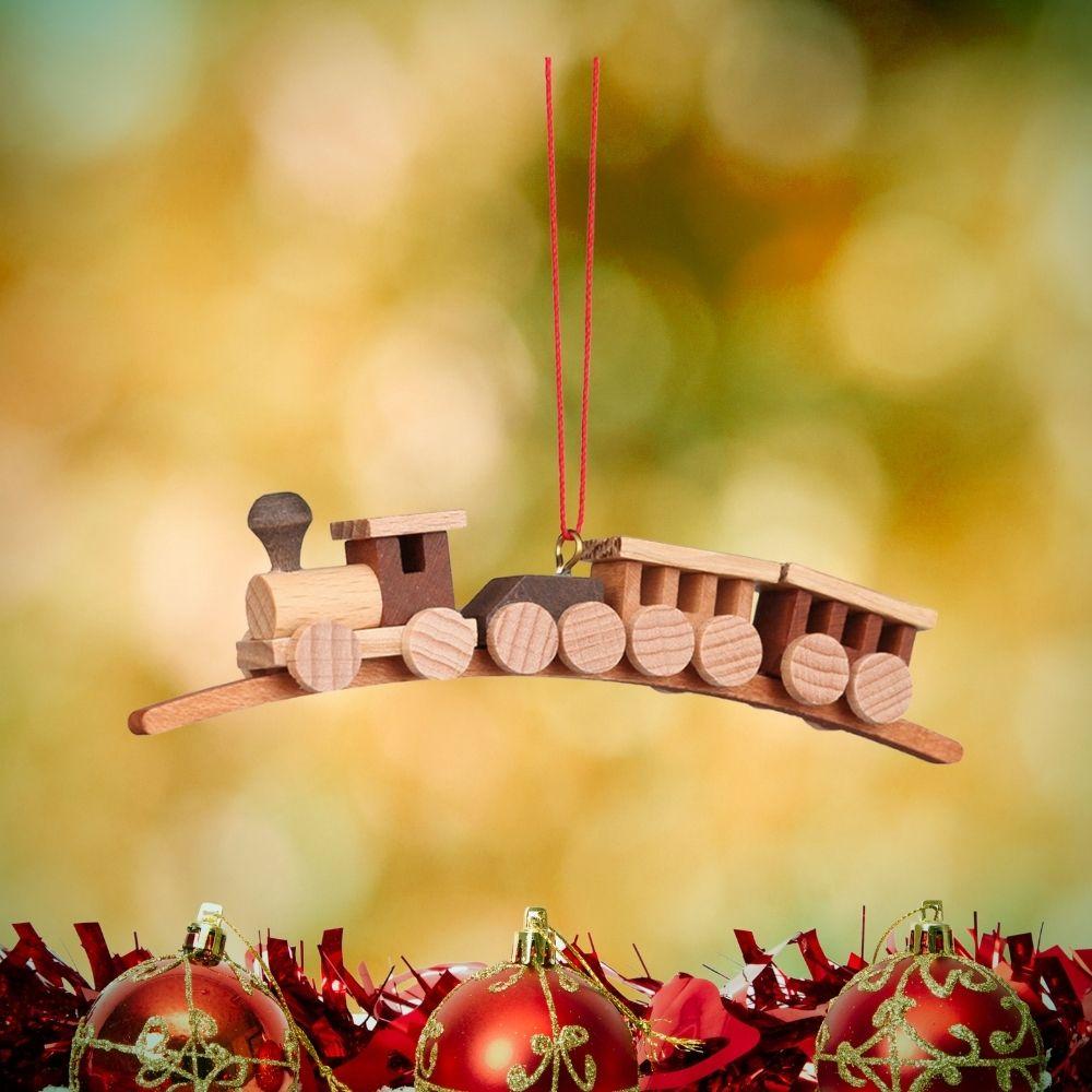 Beyond Behnke's Garden Gift Shop Christian Ulbricht Ornament - Wooden Train Painted