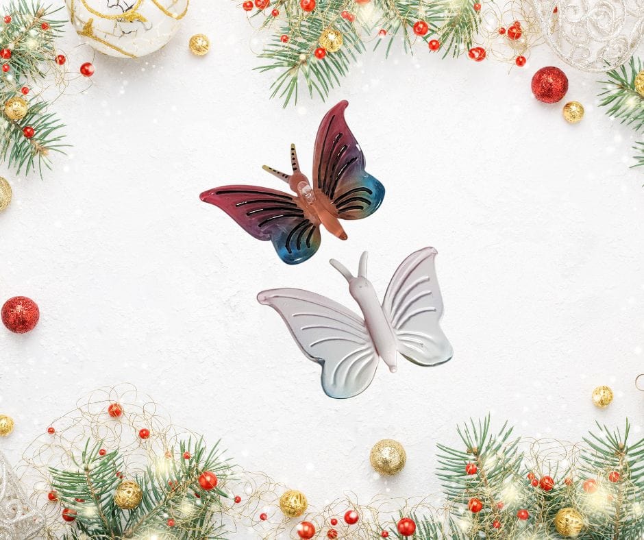 Egyptian Museum Glass Multi Colored Butterflies 0-971A 0-971B