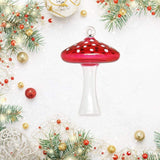 Egyptian Museum Glass Small Red Mushroom Ornament 0-656.