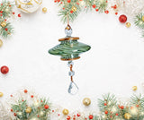 Egyptian Museum Glass Small Swirl Condensed Ornament w/ Asfour Crystals 785C