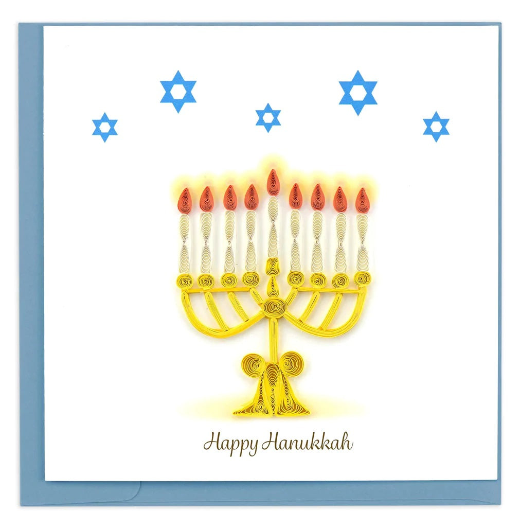 Quilled Menorah Hanukkah Card Retired