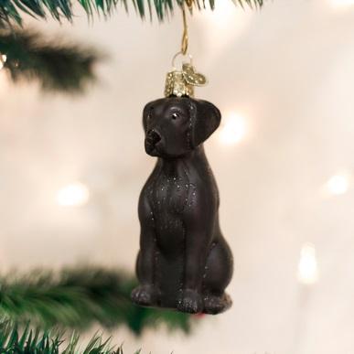 Old World Black Labrador Ornament.