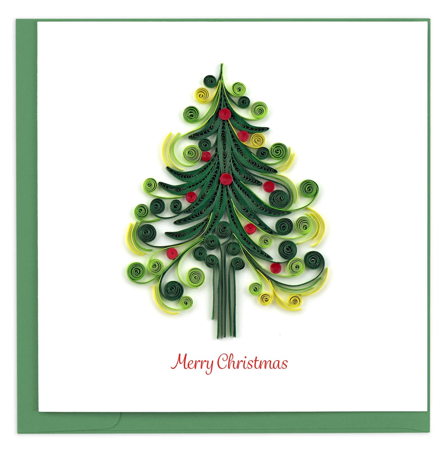 Quilled Christmas Tree Greeting Card.