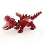 Mini Red Standing Dragon Roaring.
