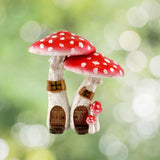 Red Mushroom Fairy House Condo with Pick.