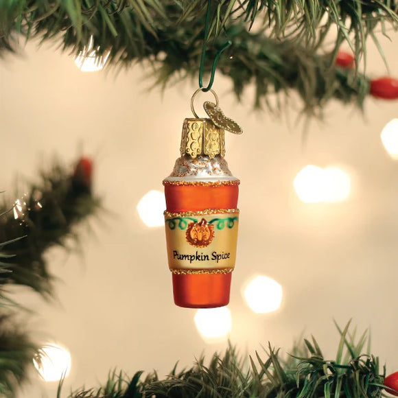 Old World Christmas Mini Pumpkin Spice Latte Ornament