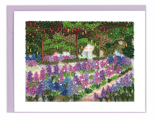 Quilled Artist Series - The Artist's Garden at Giverny, Monet Greeting Card
