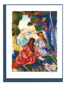 Quilled Artist Series - In the Meadow, Renoir Greeting Card LARGE CARD
