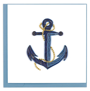 Quilled Anchor Greeting Card Retired