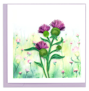 Quilled Thistle Greeting Card NEW 2024