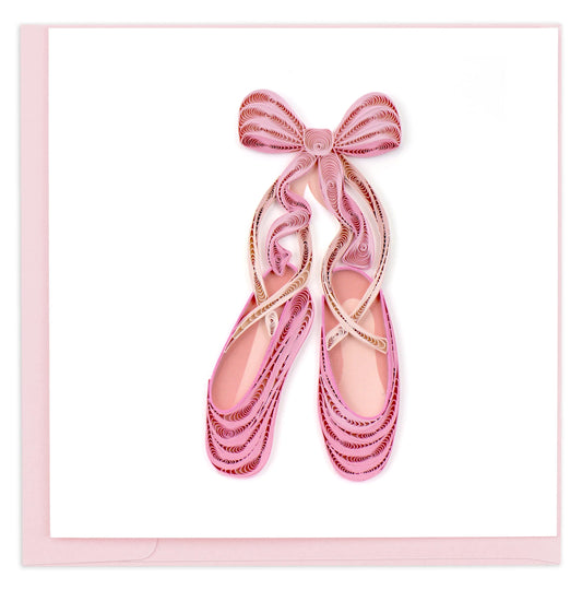 Quilled Ballet Slippers Greeting Card Retired