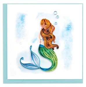Quilled Mermaid Greeting Card NEW for 2023