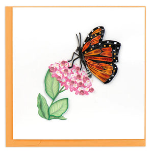 Quilled Monarch Milkweed Butterfly Greeting Card NEW 2023