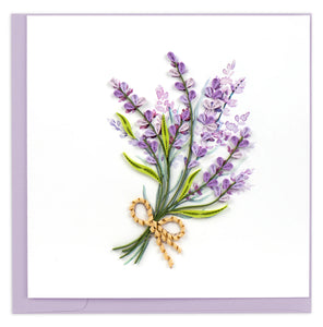 Quilled Lavender Bunch Greeting Card NEW