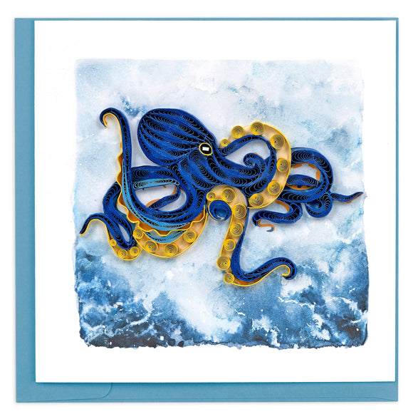 Quilled Deep Sea Octopus Greeting Card NEW 2024