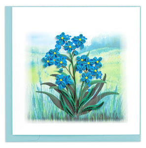 Quilled Forget-me-not Greeting Card NEW 2024