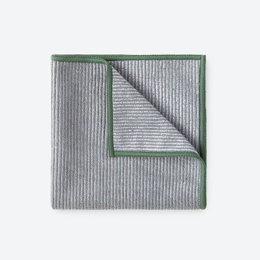Norwex Bamboo Multipurpose Cloth - graphite with forest trim folded