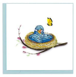 Quilled Birds Nest Greeting Card Retired