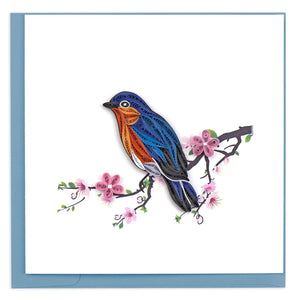 Quilled Bluebird Greeting Card Retired