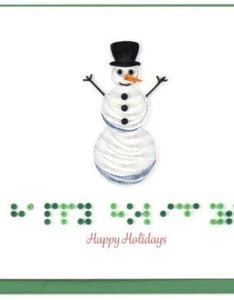 Quilled Braille "Happy Holidays" Card Retired