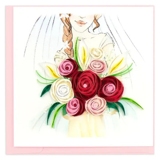 Quilled Wedding Bouquet Greeting Card