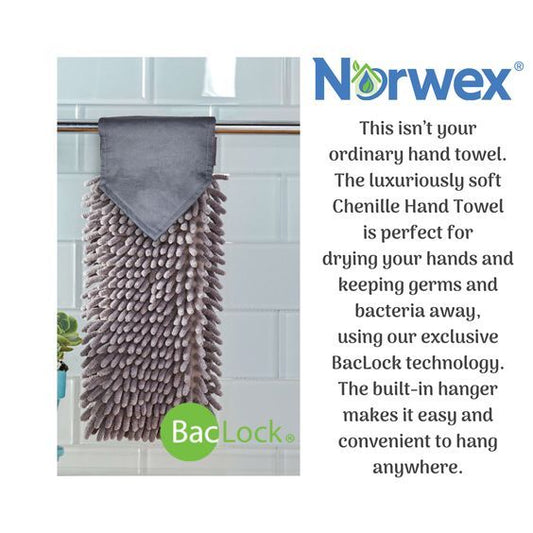 Norwex Chenille Hand Towel with BacLock - lifestyle