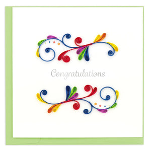 Quilled Congratulations Swirl Greeting Card Retired