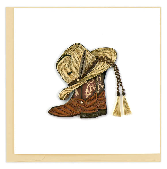 Quilled Cowboy Toys Greeting Card Retired