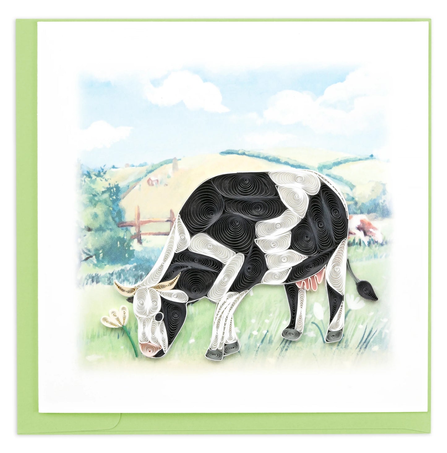 Quilled Dairy Cow Greeting Card 2022 RETIRED