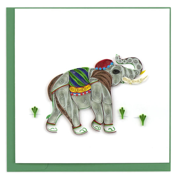 Quilled Elephant Greeting Card Retired