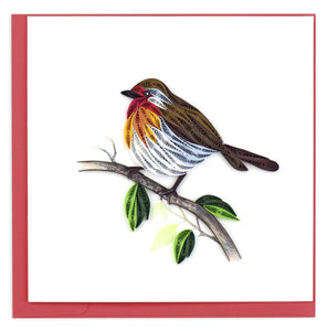 Quilled English Robin Greeting Card Retired