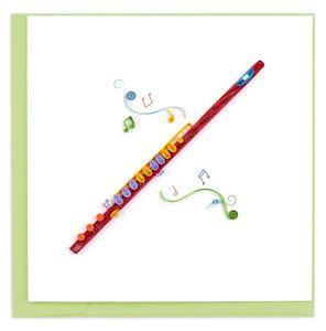 Quilled Flute Greeting Card Retired