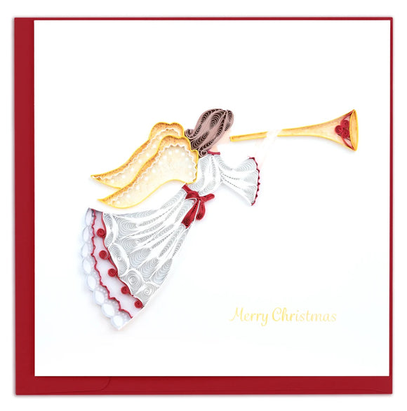 Quilled Christmas Angel Greeting Card (New 2023)