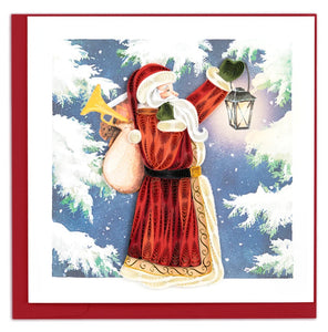 Quilled Vintage Santa Christmas Card NEW 2023