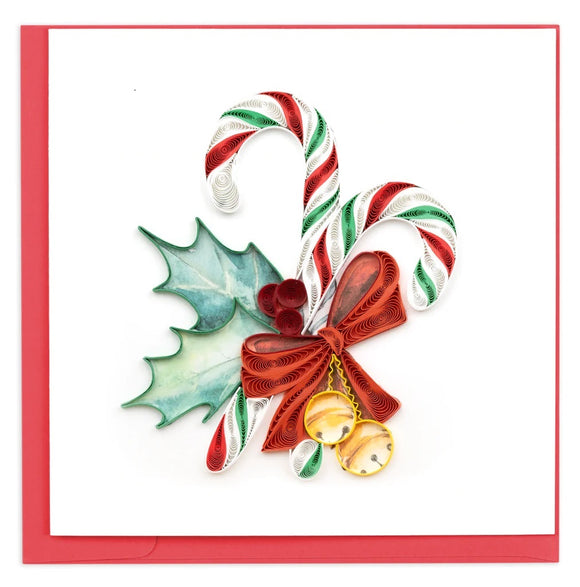 Quilled Candy Canes Christmas Card (New 2023)