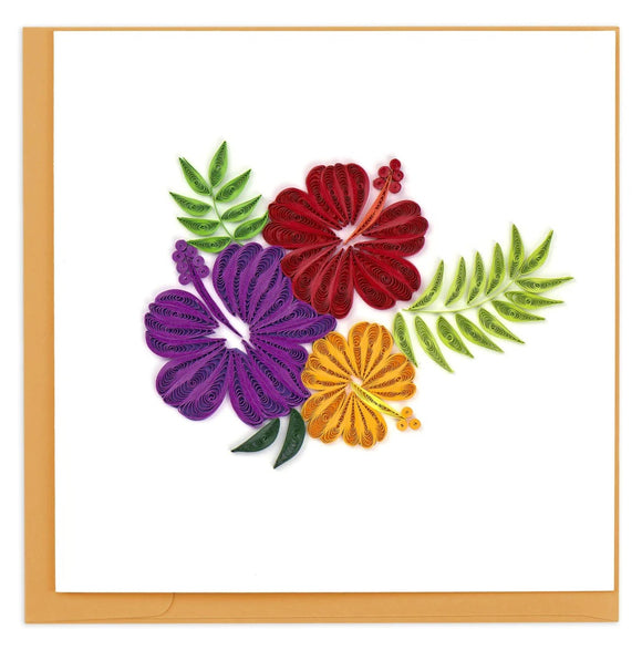 Quilled Hibiscus Greeting Card Retired