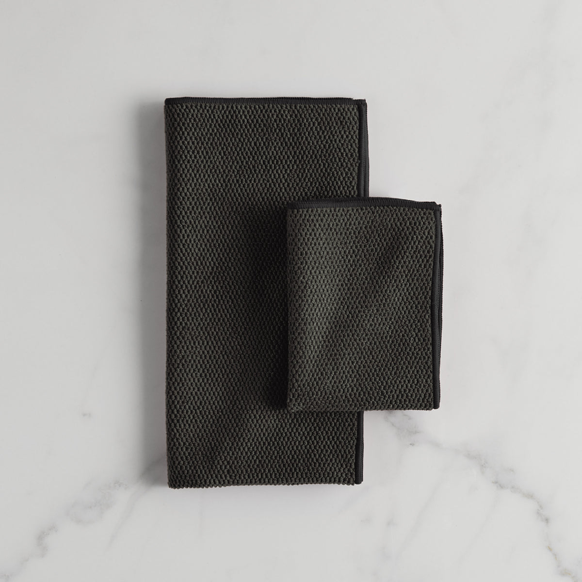 Norwex Diamond Textured Kitchen Towel and Cloth Set - Onyx Black